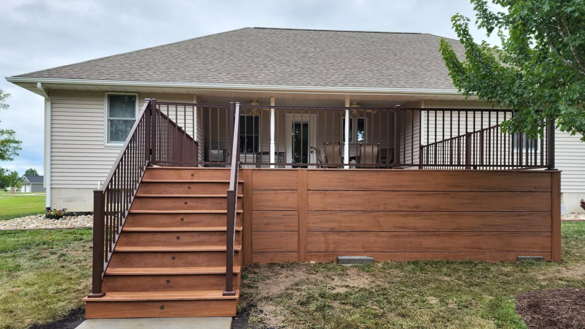 Beautiful Backyard Trex Deck jpg